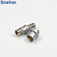 Conector de Aviación Impermeable Macho y Hembra F102, Compatible con el Conector Circular de Desconexión Rápida Fischer, Corto