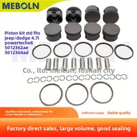 Ensemble piston moteur 5012362AE STD + jeu de segments de piston 5012364AD compatible avec Jeep Grand Cherokee Commander 4.7L V8 PowerTech