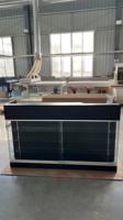 Comptoir de caisse enregistreuse de vente au détail double face léger de 48 pouces avec vitrine