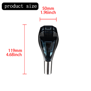 Pomo de Cambio de Marchas de Coche Manual de Cristal con Retroiluminación LED Acrílica y Logotipo Personalizado con Ajuste Universal - Product Image 6