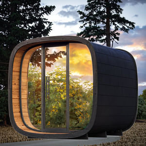 ห้องซาวน่าอบไอน้ำแบบเปียก/แห้งสำหรับห้องซาวน่าพร้อมม้านั่งแถบไฟ LED ไม้ซีดาร์สีแดง - Product Image 4