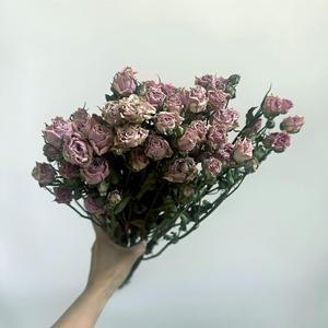 Bouquet de roses séchées multi-têtes, roses naturelles cuites, pour décoration de salon, table de mariage, cadeaux - Product Image 5