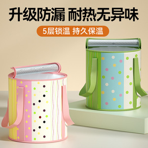 <b>Foldable</b> Foot <b>Bath</b> Bucket Round Oxford Cloth Green Polka Dots Portable For Home And Dormitory Use - Product Image 3