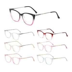 OEM Fashion Cat Eye Shape TR90 Optical Frame Computer Glasses Anti Blue Light Glasses