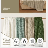 Couverture en molleton de flanelle rayée Jacquard de luxe chaude et confortable pour lits doubles Couverture de lit de luxe portable