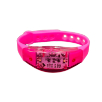 Bracelet LED Lumineux à Commande Vocale avec Bande en Silicone Réglable, Certifié ASTM, 8 Couleurs, pour Sports de Plein Air, Festivals, Fêtes, Promotionnel