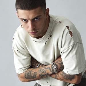 Tee Manufacture Custom logo Heavyweight Streetwear Blank <strong>Vintage</strong> Washed Tee Mens Boxy Cropped Oversized Distressed Tshirt - Product Image 4