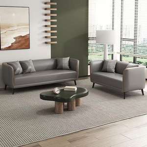 Sofá Individual, Doble o Triple Económico para <span class=keywords><strong>Apartamentos</strong></span> Pequeños, Nueva Tecnología <span class=keywords><strong>en</strong></span> Cuero para Sala de Estar Sencilla - Product Image 4