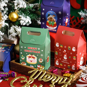 Caja de Regalo de Papel Navideña con Logotipo Personalizado, Caja para Dulces, Caja de <span class=keywords><strong>Chocolate</strong></span>/Dulces de Año Nuevo con Asa para Fiestas - Product Image 5