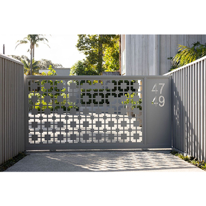 أحدث بوابة رئيسية مقطعة بالليزر للأماكن الخارجية، أسوار وأبواب للحدائق بتصميم بوابة مخصصة مطلية ببودرة من الألومنيوم - Product Image 5