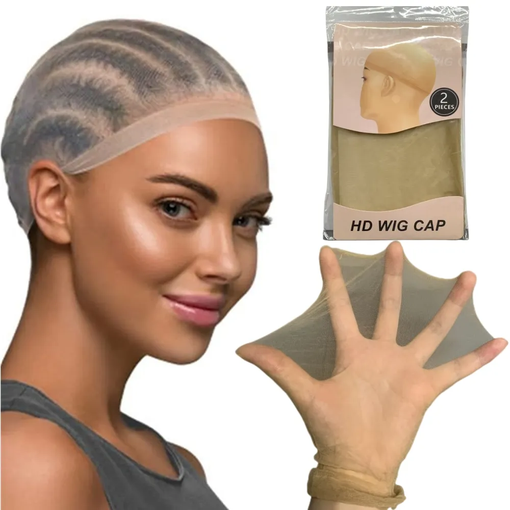 Custom invisible hd lace wig caps New sheer stocking Nylon Hd Wig Caps for Black women christmas