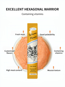 Barrette Cremose per Gatti con Tonno, Pollo e <span class=keywords><strong>Salmone</strong></span> <span class=keywords><strong>in</strong></span> Bustina, Cibo <span class=keywords><strong>Umido</strong></span> per Gatti, Snack Salutari per Gatti, Vendita all'Ingrosso - Product Image 2