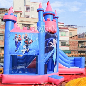 Château gonflable 5 en 1, château gonflable, <span class=keywords><strong>rose</strong></span> et bleu, pour filles, offre spéciale, haute qualité - Product Image 3