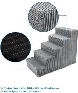 Chengjun 5 treden 76*40*57cm corduroy dikke winter warme hoge bedbank luxe honden trap - Product Image 3