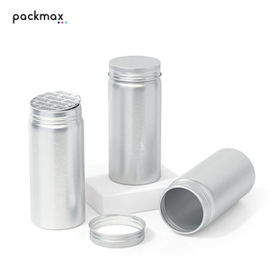 Boîte rectangulaire en aluminium 40*90mm 90ml pour vitamines, bonbons, suppléments - Qualité alimentaire, stockage de pilules, capsules, médicaments, avec bouchon à vis, vente en gros - Product Image 1