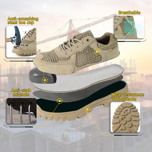 Scarpe di sicurezza con punta in acciaio da uomo impermeabili <span class=keywords><strong>estive</strong></span> Sole stivali Anti-smash da lavoro leggere calzature di sicurezza - Product Image 2