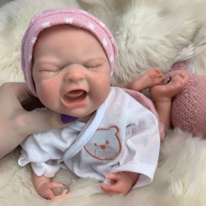 Muñeca Bebé <span class=keywords><strong>Reborn</strong></span> <span class=keywords><strong>de</strong></span> Silicona Suave Realista <span class=keywords><strong>de</strong></span> 12 Pulgadas, 100% Realista, Cuerpo Completo <span class=keywords><strong>de</strong></span> Silicona, Muñeca Bebé <span class=keywords><strong>Reborn</strong></span> <span class=keywords><strong>de</strong></span> Silicona - Product Image 1