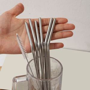 Pailles en acier inoxydable réutilisables de remplacement avec brosse de nettoyage pour gobelets Stanley de 40 oz - Product Image 4