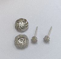 Boucles d'oreilles en argent 925 à double usage, avec un anneau et des zircons cubiques entrelacés, pour femmes, accessoires élégants pour banquets, boucles d'oreilles en gros