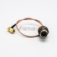 Câble de liaison coaxial RF à angle droit de type N mâle vers SMA mâle RG316 Pigtail 30CM faible perte