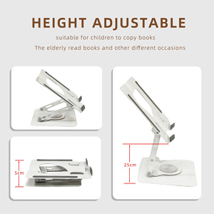 Nuevo Soporte de Lectura Plegable y Ajustable de Aluminio 2025 con Luz y Puerto USB, Soporte Ergonómico para Laptop de Escritorio - Product Image 6
