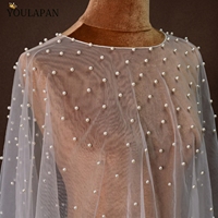 YouLaPan VG27 – Nouveauté : Cape de mariée élégante pour femme, pull-over perlé à col rond, idéal pour les fêtes et mariages