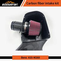 Boîte à air d'admission d'air froid en Fiber de carbone sèche EDDY avec tuyau en Fiber de carbone pour Mercedes Benz AMG A250 A35 W177 2.0T M260