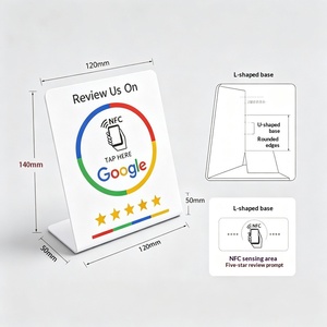 บัตรพีวีซีป้องกันการโจรกรรมข้อมูล NFC RFID สำหรับ<span class=keywords><strong>รีวิว</strong></span>และคะแนนของ Google สำหรับร้านอาหารและโรงแรม - บัตรสะสมคะแนนรีวิวเชิงบวก - Product Image 1