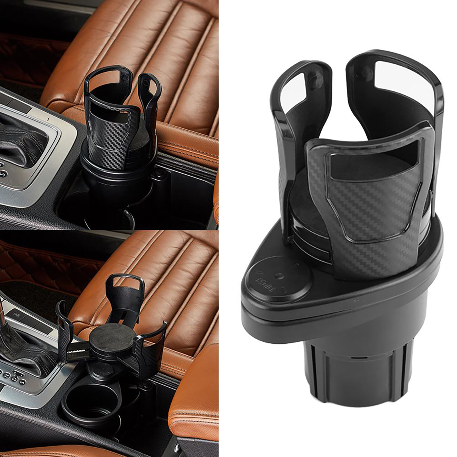 ABS Carbon Fiber Multi-function Vehicle Mounted Water Cup Car Cup Holder - Shenzhen Ruifuer Electron