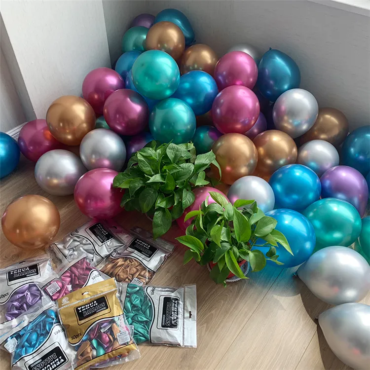 latex material and party festival metallic balloon party balloons set