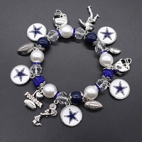 Bracelet en perles époxy élastiques à la mode, 32 équipes de football, adapté aux hommes et aux femmes, Pittsburgh Steelers
