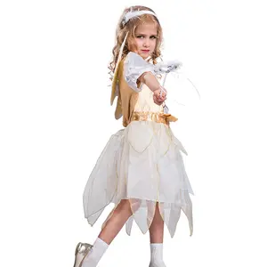 Детский костюм ангела с ореолом, Рождественская церковь, платье ангела для девочки