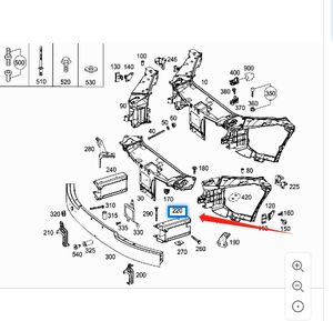 2226200195 è adatto per il rinforzo sinistro del telaio del paraurti anteriore <span class=keywords><strong>Mercedes</strong></span> W222 - Product Image 6
