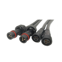 Connecteur M12 2 broches 3 broches IP65 22AWG mâle-femelle pour câble et bande LED