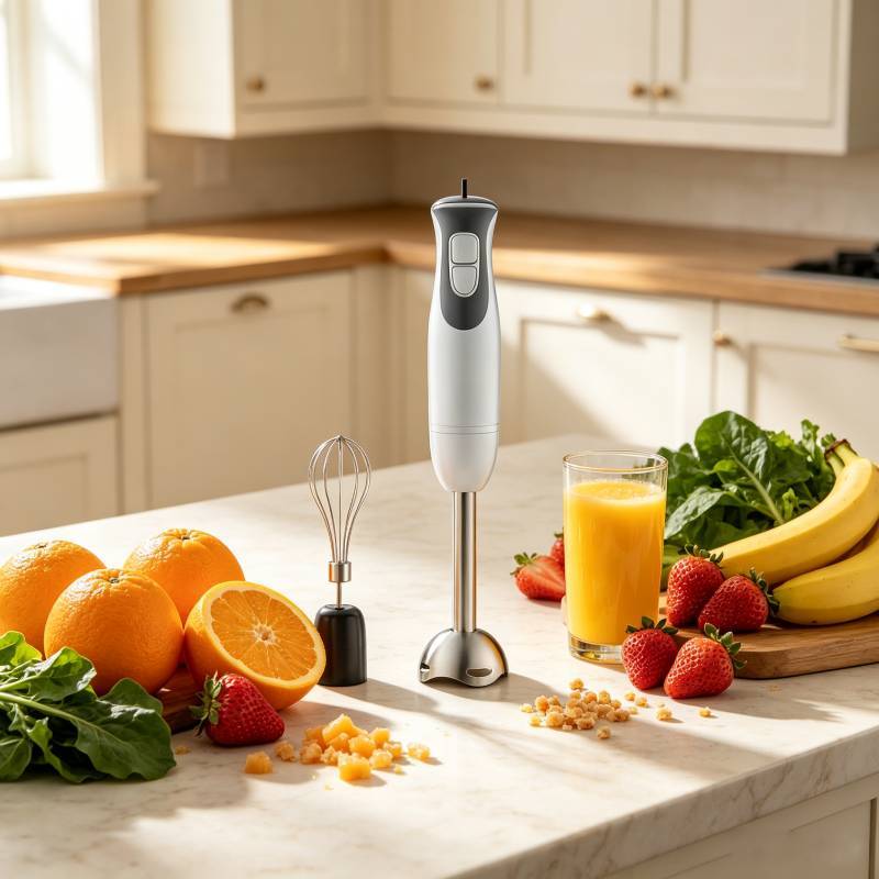 200W DC Hand Blender 2 Speeds Stainless Steel Blades Immersion Hand Electric Juicer Blender with 500ML Chopper Bowl 700ML AS Cup · image 4