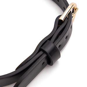 Collier en cuir noir avec chaîne dorée pour bondage et domination, jouets pour adultes - Product Image 5