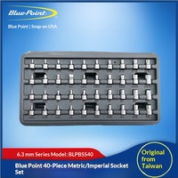 Jeu de douilles hexagonales métriques et impériales Blue Dot de 40 pièces avec douilles à six et douze pans (Modèle BLPBSS40)