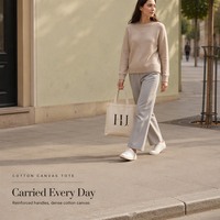 Sacs fourre-tout en toile de coton avec logo personnalisé, sacs d'épicerie, fond carré plat, poignées renforcées pour la vente au détail et l'usage quotidien