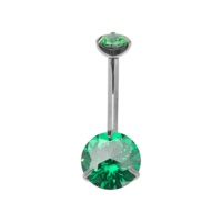 ASTM F136 Titan Zirkon Kugelförmiger Bauchnabelpiercing mit Innengewinde G23 Wolframlegierung Unisex Trendiger Alltags-Schmuck