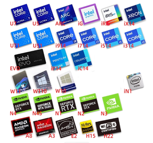 Sticker Label 100 Stks/pak Echte 13e Gen Core I9, I5, I7, I5 Evo Laptop Desktop Computer <span class=keywords><strong>Cpu</strong></span> Zelfklevende Sticker Etiket Stickers - Product Image 3