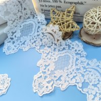 Ruban de dentelle brodée blanche pour accessoires de robe de mariée et décoration de vêtements
