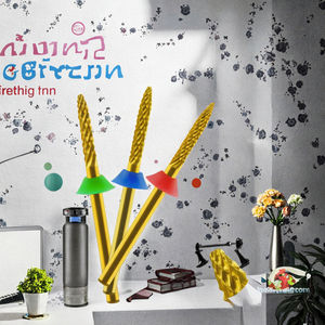 Outil professionnel double face conique pour le nettoyage des ongles, embouts de soin des cuticules pour vernis gel, revêtement TiN, matériau en carbure pour l'élimination des ongles - Product Image 2