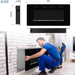 Mới nhất 68 inch phòng khách điều khiển từ xa chèn bếp LED hiển thị điện lò sưởi nóng - Product Image 2