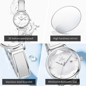 New 5656 Original Quartz Watches for Women Steel Strap Leather Belt Rhombus <b>Mirror</b> Fashion Elegant Wrist Watches - Product Image 5