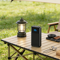 Batterie externe portable haute capacité à double sortie avec câble intégré, charge rapide, 30000 mAh