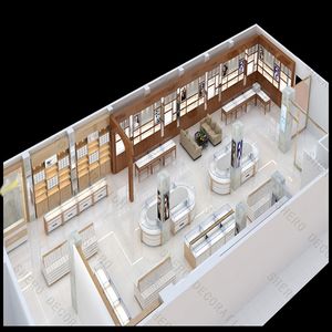 Comptoir de téléphone de bijoutier de magasin optique design Étagère murale Vitrine à <span class=keywords><strong>lunettes</strong></span> Étagère de vitrine avec serrure - Product Image 3