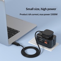 Adaptador de Viaje Universal PD20W QC18W con Protección Contra Sobretensiones, Enchufe de Viaje Mundial con Puertos USB Tipo A y Tipo C para Países de Todo el Mundo