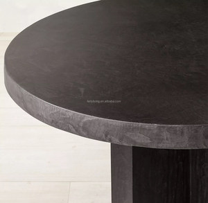 Feerly 2023, recién llegado, muebles de lujo, sala de estar, juego de mesa de comedor clásica de madera, mesa de comedor redonda de madera maciza - Product Image 2