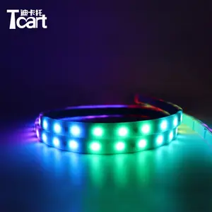 Lampu dekorasi mobil Tcart auto peringatan dekorasi lampu bar 12v 5050 chip mobil warna-warni fleksibel led lampu belakang Ambientbulb lampu sein strip