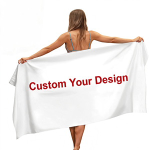 Serviette de bain en microfibre grande taille, motif personnalisé, logo, résistante au sable, super absorbante, séchage rapide - Product Image 1
